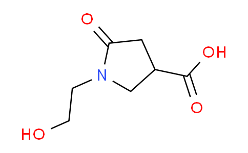 CAS No. 43094-95-7, 1-(2-Hydroxyethyl)-5-oxopyrrolidine-3-carboxylic acid