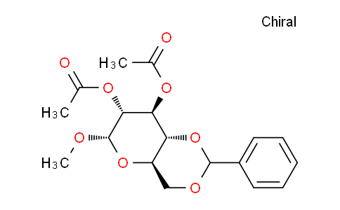CAS No. 4141-45-1, (4aR,6S,7R,8S,8aR)-6-Methoxy-2-phenylhexahydropyrano[3,2-d][1,3]dioxine-7,8-diyl diacetate