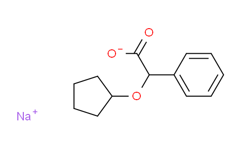 CAS No. 39773-76-7, 2-(Cyclopentyloxy)-2-phenylacetic acid, sodium salt
