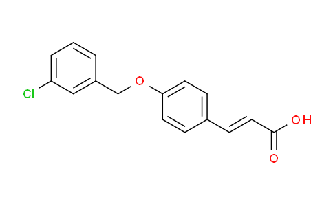 CAS No. 385383-37-9, 3-(4-((3-Chlorobenzyl)oxy)phenyl)acrylic acid