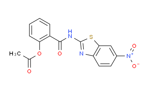 CAS No. 349132-95-2, 2-((6-nitrobenzo[d]thiazol-2-yl)carbamoyl)phenyl acetate