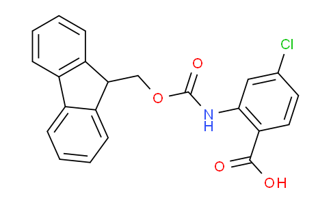 CAS No. 332121-92-3, 2-((((9H-Fluoren-9-yl)methoxy)carbonyl)amino)-4-chlorobenzoic acid