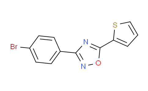 CAS No. 330459-34-2, 3-(4-Bromophenyl)-5-(thiophen-2-yl)-1,2,4-oxadiazole
