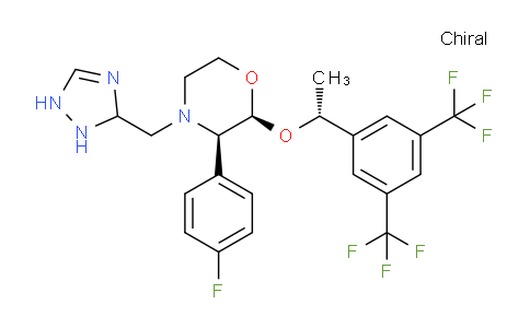 CAS No. 221350-96-5, (2S,3R)-2-((R)-1-(3,5-Bis(trifluoromethyl)phenyl)ethoxy)-4-((2,3-dihydro-1H-1,2,4-triazol-3-yl)methyl)-3-(4-fluorophenyl)morpholine
