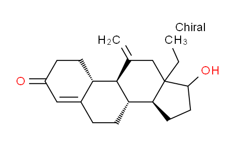CAS No. 220332-82-1, (8S,9S,10R,14S)-13-Ethyl-17-hydroxy-11-methylene-6,7,8,9,10,11,12,13,14,15,16,17-dodecahydro-1H-cyclopenta[a]phenanthren-3(2H)-one