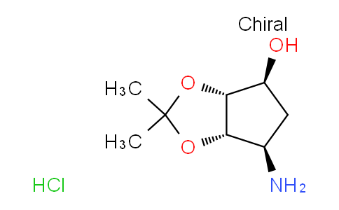CAS No. 220329-21-5, (3aR,4S,6R,6aS)-6-Amino-2,2-dimethyltetrahydro-3aH-cyclopenta[d][1,3]dioxol-4-ol hydrochloride