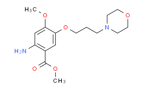 CAS No. 214472-41-0, Benzoic acid, 2-amino-4-methoxy-5-[3-(4-morpholinyl)propoxy]-, methyl ester