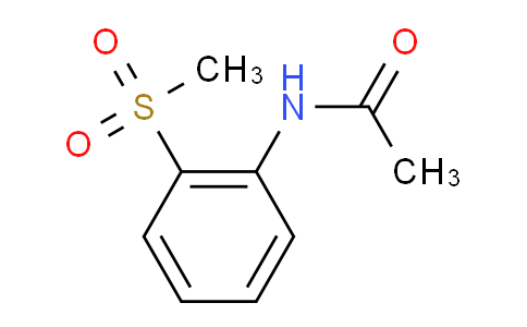 CAS No. 20628-27-7, N-(2-(Methylsulfonyl)phenyl)acetamide