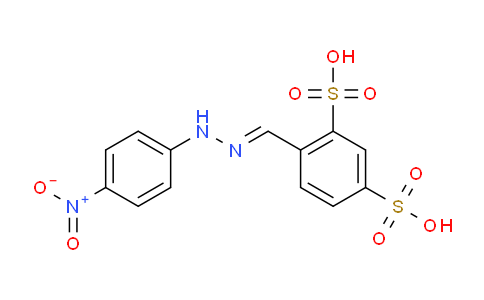 CAS No. 197583-89-4, (E)-4-((2-(4-Nitrophenyl)hydrazono)methyl)benzene-1,3-disulfonic acid