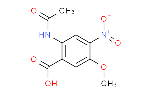 CAS No. 196194-98-6, 2-Acetamido-5-methoxy-4-nitrobenzoic acid