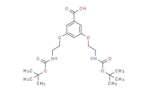 CAS No. 187960-74-3, 3,5-Bis(2-((tert-butoxycarbonyl)amino)ethoxy)benzoic acid
