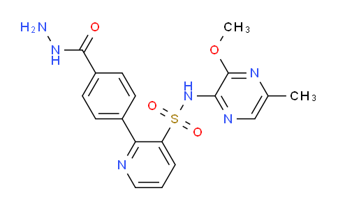 CAS No. 186497-94-9, 2-(4-(Hydrazinecarbonyl)phenyl)-N-(3-methoxy-5-methylpyrazin-2-yl)pyridine-3-sulfonamide
