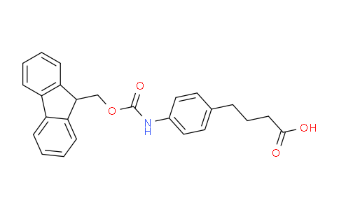 CAS No. 186320-14-9, 4-(4-((((9H-Fluoren-9-yl)methoxy)carbonyl)amino)phenyl)butanoic acid