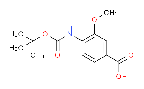 CAS No. 180976-98-1, 4-((tert-Butoxycarbonyl)amino)-3-methoxybenzoic acid