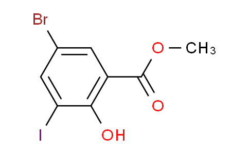 CAS No. 18071-51-7, Methyl 5-bromo-2-hydroxy-3-iodobenzoate