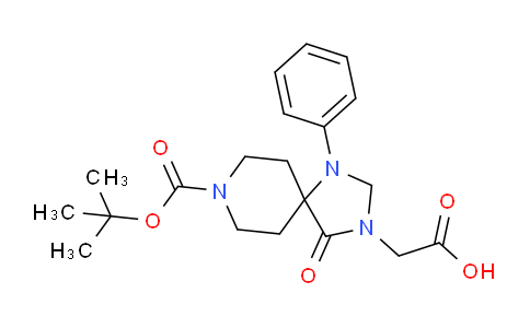 CAS No. 180386-35-0, 2-(8-(tert-Butoxycarbonyl)-4-oxo-1-phenyl-1,3,8-triazaspiro[4.5]decan-3-yl)acetic acid