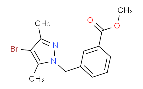 CAS No. 175203-23-3, Methyl 3-((4-bromo-3,5-dimethyl-1H-pyrazol-1-yl)methyl)benzoate