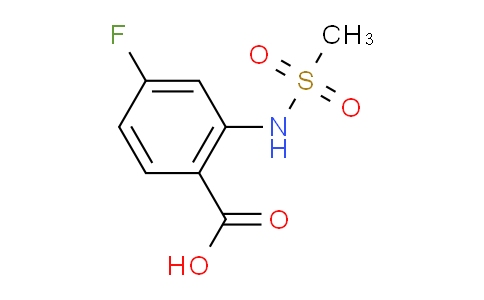 CAS No. 170107-84-3, 4-Fluoro-2-(methylsulfonamido)benzoic acid