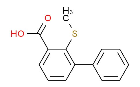 CAS No. 168618-43-7, 2-(Methylthio)-[1,1'-biphenyl]-3-carboxylic acid