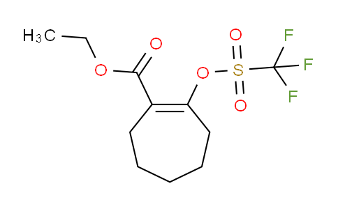 CAS No. 144242-09-1, Ethyl 2-(((trifluoromethyl)sulfonyl)oxy)cyclohept-1-enecarboxylate