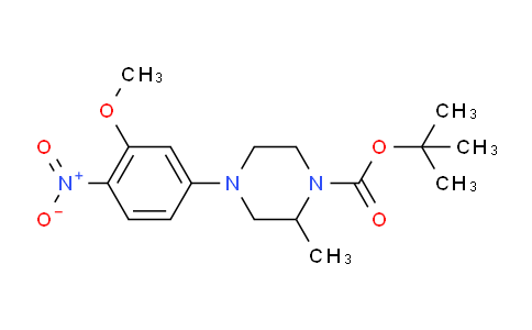CAS No. 1417793-26-0, tert-Butyl 4-(3-methoxy-4-nitrophenyl)-2-methylpiperazine-1-carboxylate