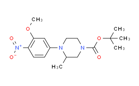 CAS No. 1417793-04-4, tert-Butyl 4-(3-methoxy-4-nitrophenyl)-3-methylpiperazine-1-carboxylate