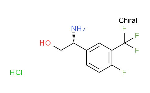 CAS No. 1394822-93-5, (R)-2-Amino-2-(4-fluoro-3-(trifluoromethyl)phenyl)ethanol hydrochloride