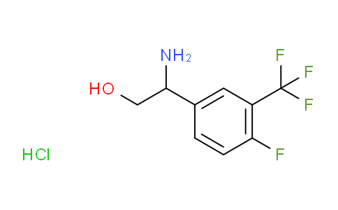 CAS No. 1394820-12-2, 2-Amino-2-(4-fluoro-3-(trifluoromethyl)phenyl)ethanol hydrochloride