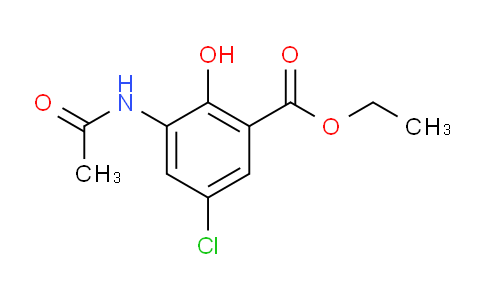 CAS No. 139329-90-1, Benzoic acid, 3-(acetylamino)-5-chloro-2-hydroxy-, ethyl ester