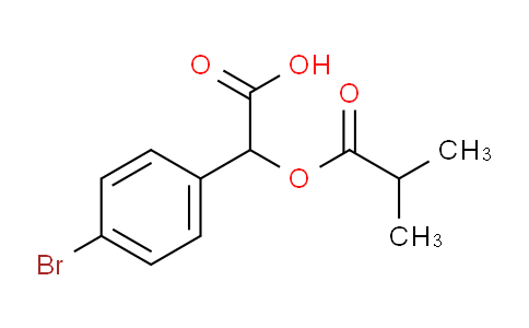 CAS No. 1385694-70-1, 2-(4-Bromophenyl)-2-(isobutyryloxy)acetic Acid
