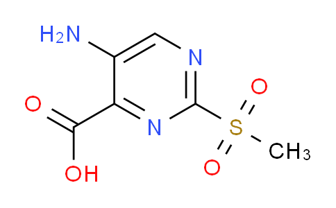 CAS No. 1379324-43-2, 5-Amino-2-(methylsulfonyl)pyrimidine-4-carboxylic acid