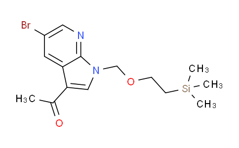 CAS No. 1375303-71-1, 1-(5-Bromo-1-((2-(trimethylsilyl)ethoxy)methyl)-1H-pyrrolo[2,3-b]pyridin-3-yl)ethanone