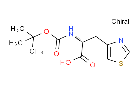 CAS No. 134107-69-0, (R)-2-((tert-Butoxycarbonyl)amino)-3-(thiazol-4-yl)propanoic acid