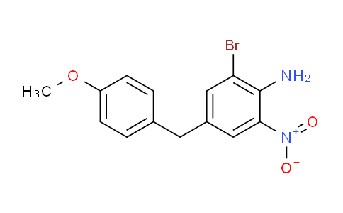 CAS No. 1314987-29-5, 2-Bromo-4-(4-methoxybenzyl)-6-nitroaniline
