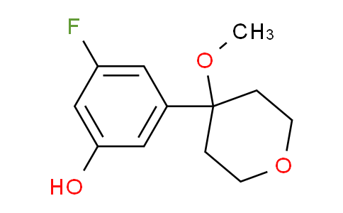 CAS No. 130723-09-0, 3-Fluoro-5-(4-methoxytetrahydro-2H-pyran-4-yl)phenol