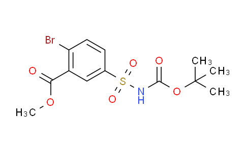 CAS No. 1272756-19-0, Methyl 2-bromo-5-(N-(tert-butoxycarbonyl)sulfamoyl)benzoate