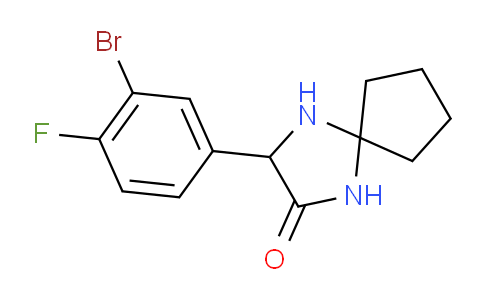 CAS No. 1272755-98-2, 3-(3-Bromo-4-fluorophenyl)-1,4-diazaspiro[4.4]nonan-2-one