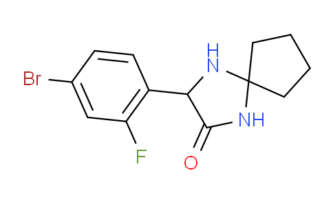 CAS No. 1272755-90-4, 3-(4-Bromo-2-fluorophenyl)-1,4-diazaspiro[4.4]nonan-2-one