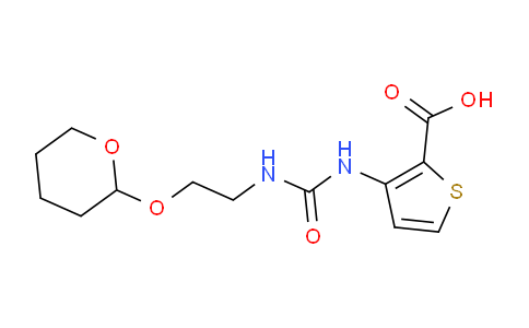 CAS No. 1265892-01-0, 3-[[[[2-[(Tetrahydro-2H-pyran-2-yl)oxy]ethyl]amino]carbonyl]amino]-2-thiophenecarboxylic Acid