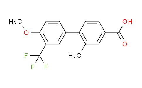 CAS No. 1262006-62-1, 4'-Methoxy-2-methyl-3'-(trifluoromethyl)-[1,1'-biphenyl]-4-carboxylic acid