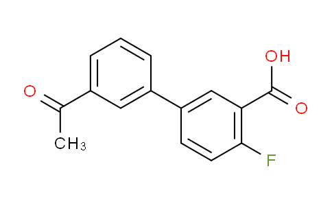 CAS No. 1261991-55-2, 3'-Acetyl-4-fluoro-[1,1'-biphenyl]-3-carboxylic acid