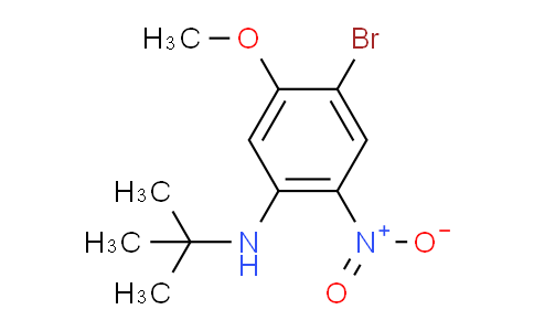 CAS No. 1261988-45-7, 4-Bromo-N-(tert-butyl)-5-methoxy-2-nitroaniline