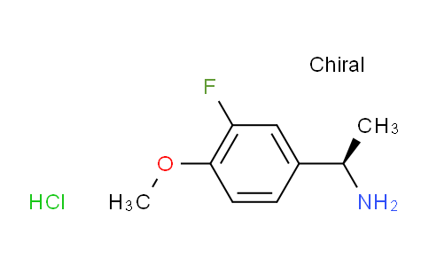 CAS No. 1257106-70-9, (R)-1-(3-Fluoro-4-methoxyphenyl)ethanamine hydrochloride