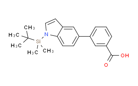 CAS No. 1228957-08-1, 3-(1-(tert-Butyldimethylsilyl)-1H-indol-5-yl)benzoic acid