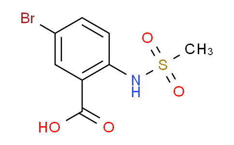 CAS No. 1225713-29-0, 5-Bromo-2-(methylsulfonamido)benzoic acid