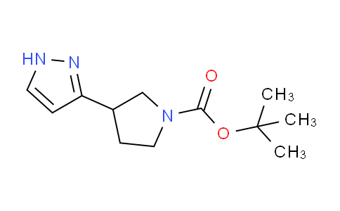 CAS No. 1225218-81-4, tert-butyl 3-(1H-pyrazol-3-yl)pyrrolidine-1-carboxylate