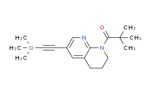 CAS No. 1222533-79-0, 2,2-Dimethyl-1-(6-((trimethylsilyl)ethynyl)-3,4-dihydro-1,8-naphthyridin-1(2H)-yl)propan-1-one