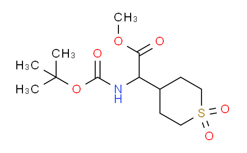 CAS No. 1219371-51-3, Methyl 2-((tert-butoxycarbonyl)amino)-2-(1,1-dioxidotetrahydro-2H-thiopyran-4-yl)acetate