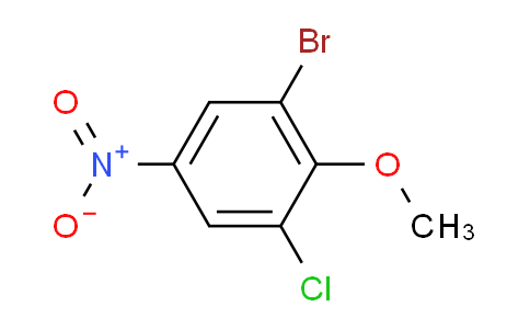 CAS No. 1215205-94-9, 1-Bromo-3-chloro-2-methoxy-5-nitrobenzene