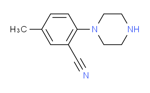 CAS No. 1211529-31-5, 5-Methyl-2-(piperazin-1-yl)benzonitrile